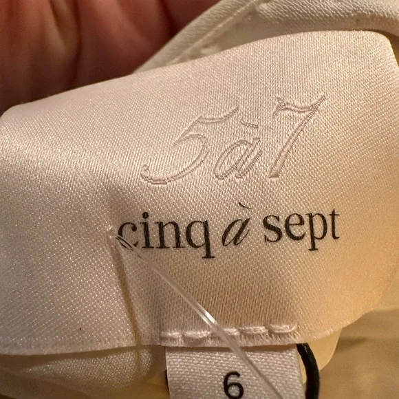 Cinq a Sept Desiree white cocktail dress size 6 - Picture 5 of 7